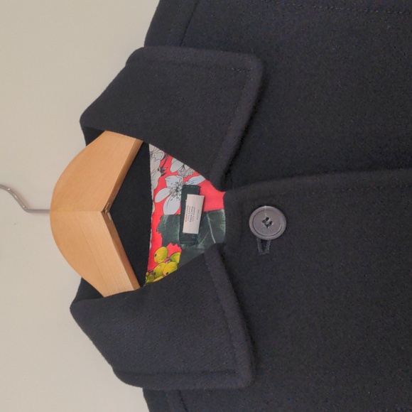 J.Crew Black Italian Wool Double Cloth Lady Day Coat Sz 2 - Picture 2 of 13